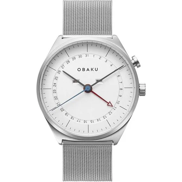 Obaku Dato - Steel Stainless Steel Mineral Crystal Mesh White 5ATM Morris Jewelry Bowling Green, KY
