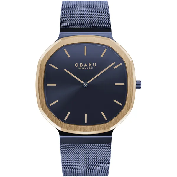 Obaku OKTANT - OCEAN Stainless Steel Blue Mesh Band Rose Gold Plated Sapphire Crystal 3ATM Morris Jewelry Bowling Green, KY