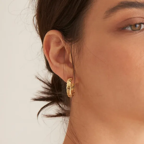 Sterling/Gold Earrings Image 2 Morrison Smith Jewelers Charlotte, NC