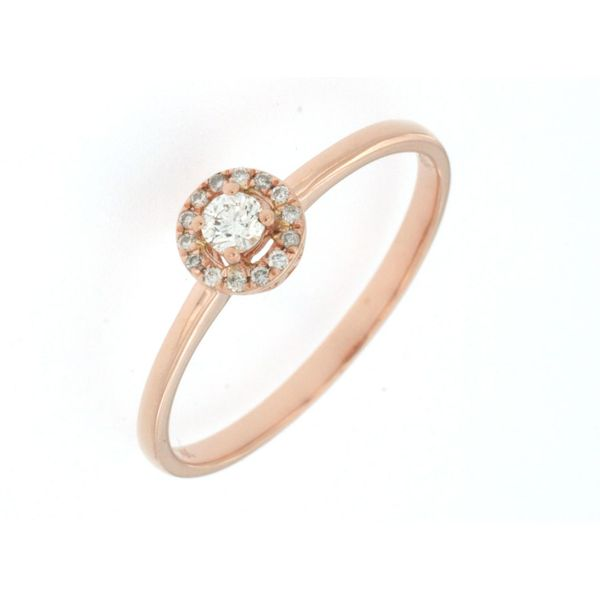 14Kt Rose Gold Round Halo Engagement Ring Moseley Diamond Showcase Inc Columbia, SC