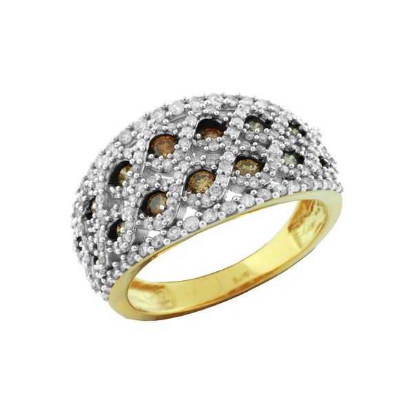 14K Yellow Gold Mocha & White Diamond Fashion Ring Moseley Diamond Showcase Inc Columbia, SC