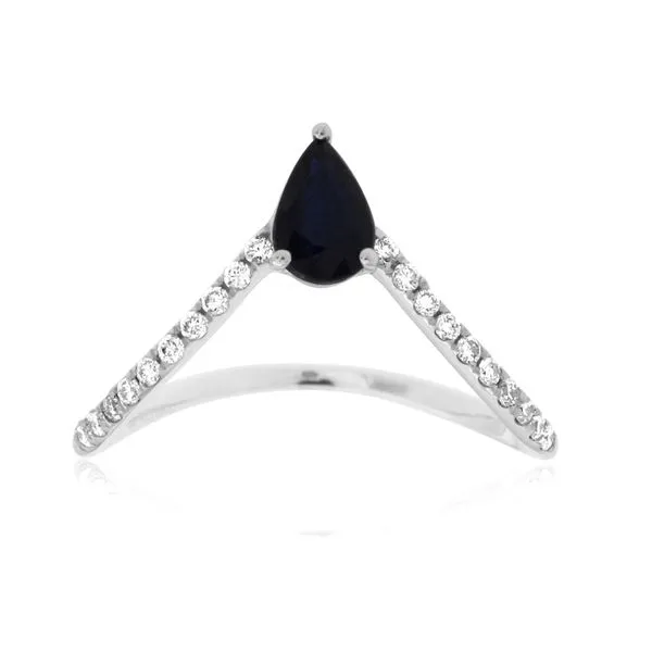 14Kt White Gold Sapphire & Diamond Band Moseley Diamond Showcase Inc Columbia, SC