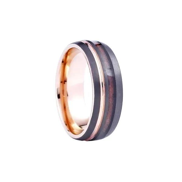Comfort Fit Domed 8mm Tungsten Carbide Wedding Ring With Gen