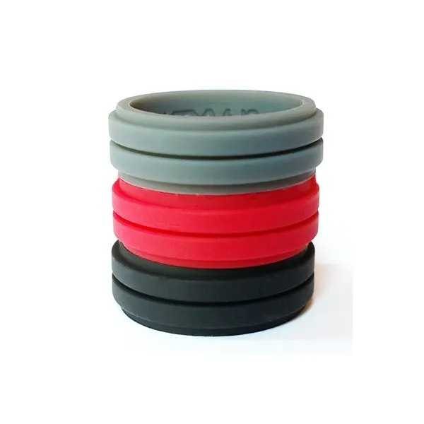 Men's Crimson Groove Silicone Combo Moseley Diamond Showcase Inc Lexington, SC