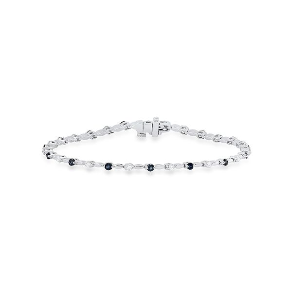 Ladies White Gold Sapphire and Diamond Bracelet Moseley Diamond Showcase Inc Columbia, SC