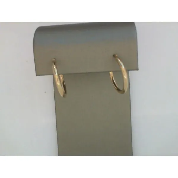 Ladies Yellow Gold 20MM Tubular Hoop Earrings Moseley Diamond Showcase Inc Lexington, SC
