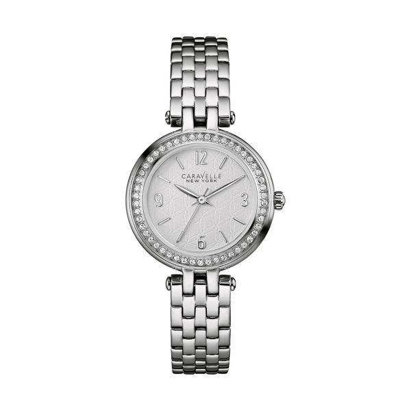 Caravelle New York Womens Dress Watch with White Dial 43L185 Bulova Moseley Diamond Showcase Inc Columbia, SC