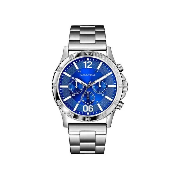 Caravelle New York Men's Quartz Watch with Stainless-Steel Strap, Silver, 43A145 Bulova Moseley Diamond Showcase Inc Lexington, SC