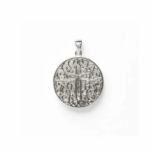 Southern Gates Double Sided Round Tree and Cross Pendant with Chain Moseley Diamond Showcase Inc Columbia, SC