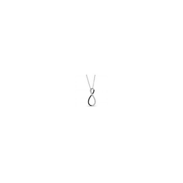 925 Sterling Sliver Black & White Diamond Infinity Pendant Moseley Diamond Showcase Inc Columbia, SC