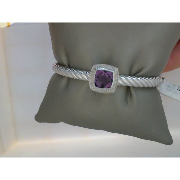 925 Sterling Silver 1.98ct Amethyst & Diamond Bracelet Moseley Diamond Showcase Inc Columbia, SC
