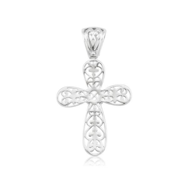 Southern Gates Tiny Filigree Cross Pendant with Chain Moseley Diamond Showcase Inc Columbia, SC