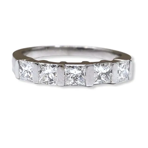 Princess diamond wedding band