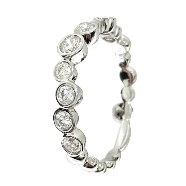 14K White Gold Diamond Bubble Band Image 4 Javeri Jewelers Inc Frisco, TX