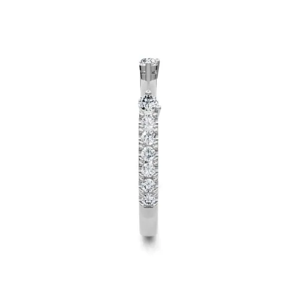 Contemporary 14K White Gold Open Design Two Stone Diamond Wedding band Image 2 Javeri Jewelers Inc Frisco, TX