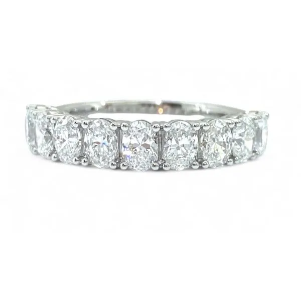 Oval-Cut Diamond Band in 14K White Gold Javeri Jewelers Inc Frisco, TX