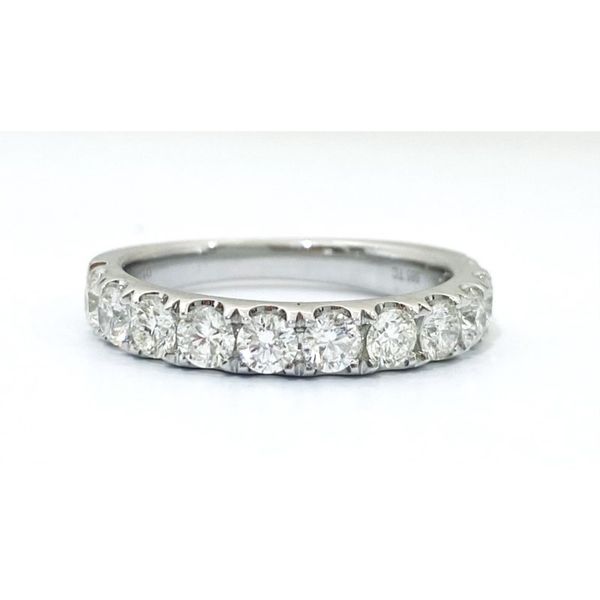 Classic 14K White Gold Diamond Band 1.13 TCW Image 2 Javeri Jewelers Inc Frisco, TX