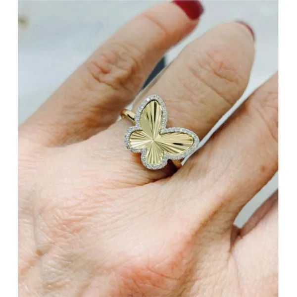Diamond Butterfly Ring.