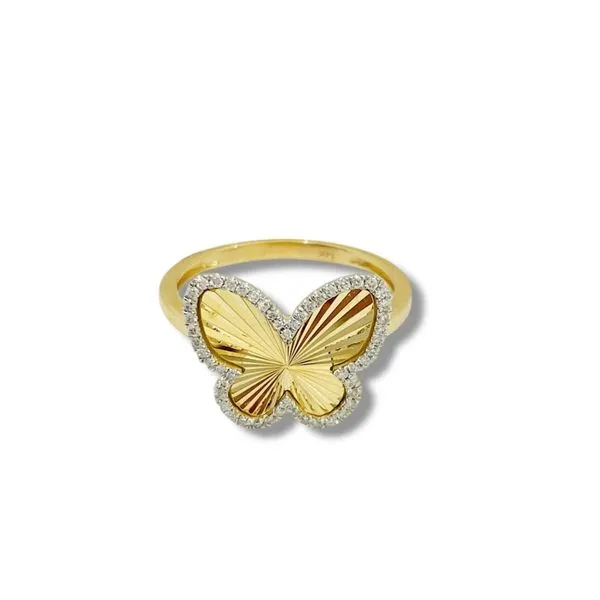 Diamond Butterfly Ring.