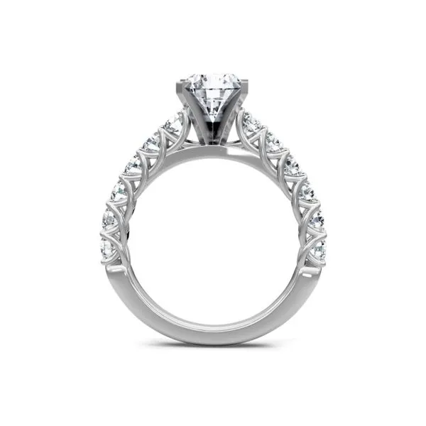 Round Diamond Engagement Ring 14K White Gold Shared Prong Band Image 3 Javeri Jewelers Inc Frisco, TX