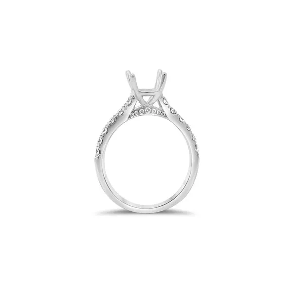 14K White Gold Diamond  Cathedral Semi-Mount Engagement Ring Javeri Jewelers Inc Frisco, TX