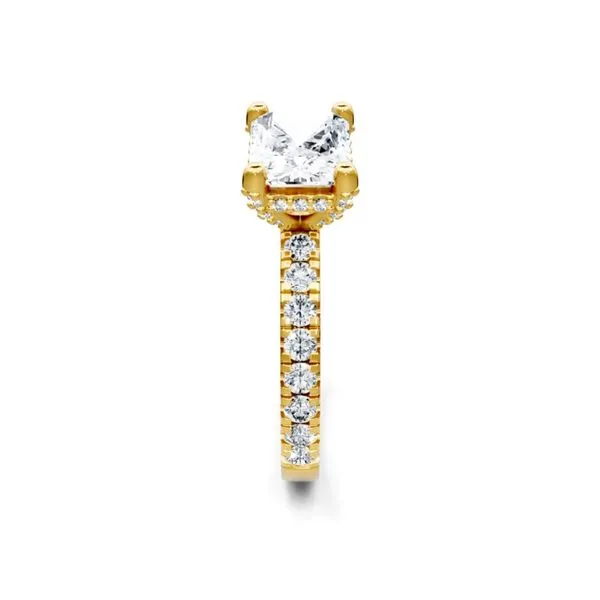 Radiant Cut Diamond Engagement Ring 14K Yellow Gold Pavé Band | Image 2 Javeri Jewelers Inc Frisco, TX