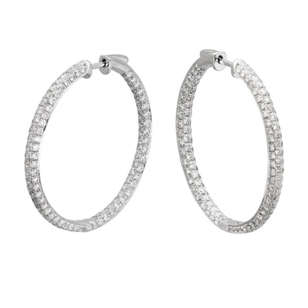 Diamond pave in & out hoops