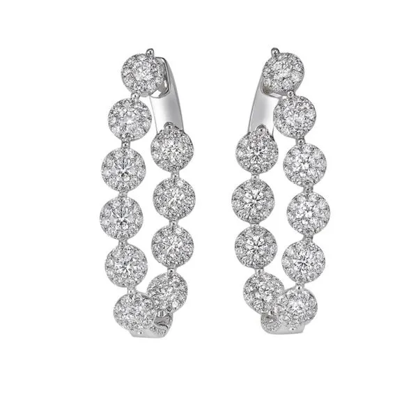 18K White Gold Diamond Earrings