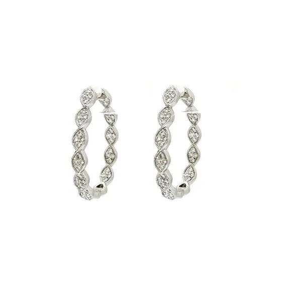 Diamond infinity hoop in 14K white gold with 0.50 Total c...