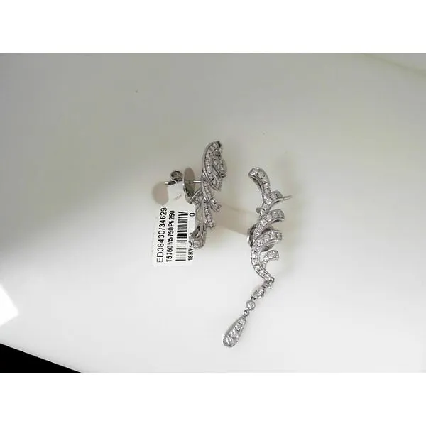 18K White Gold Diamond Earrings Javeri Jewelers Inc Frisco, TX