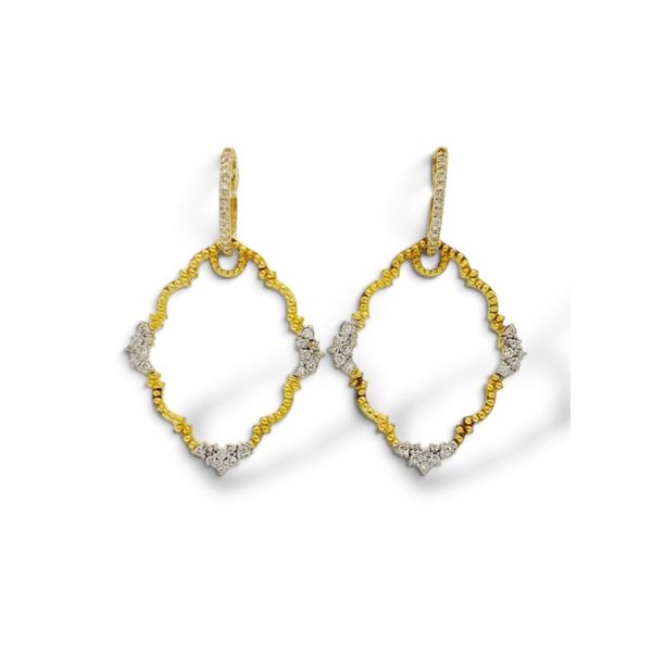 Diamond Ear Frames | 18K Gold Etruscan Arabesque | Detachable Huggies Javeri Jewelers Inc Frisco, TX