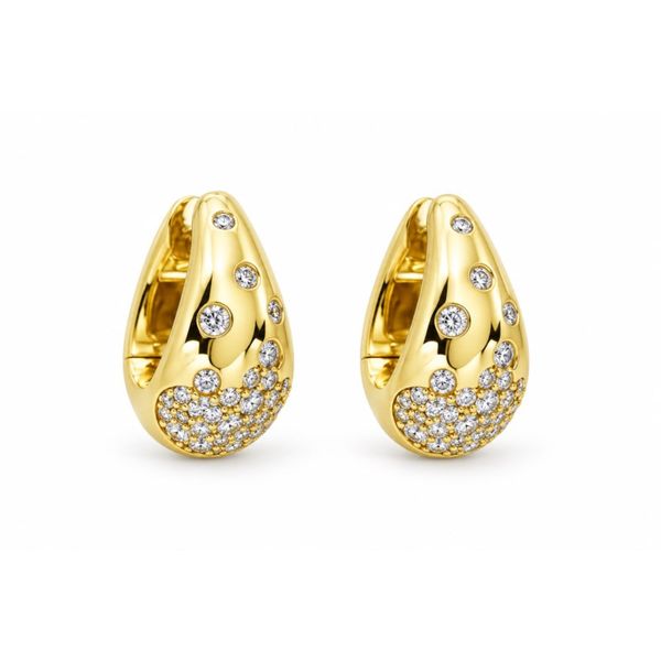 14K Yellow Gold Diamond Hoop Earrings – 1.22 CTW Javeri Jewelers Inc Frisco, TX