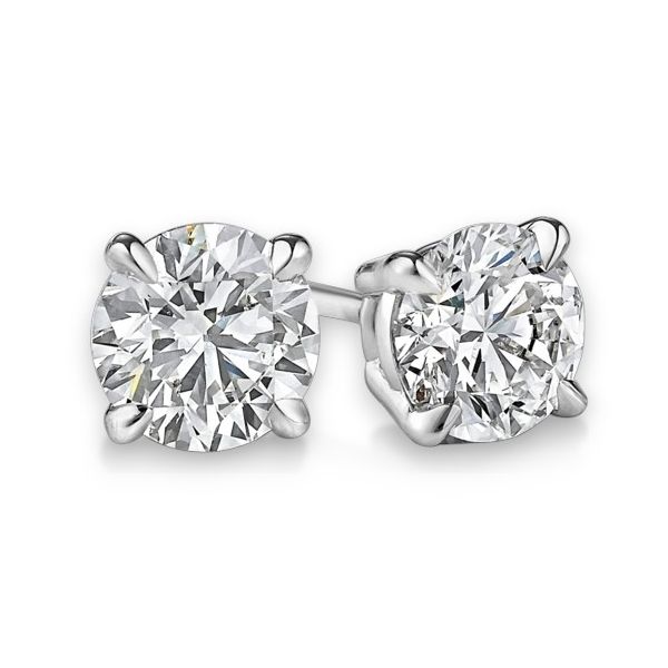 14K White Gold 1.00ctw Round Diamond Stud Earrings Javeri Jewelers Inc Frisco, TX