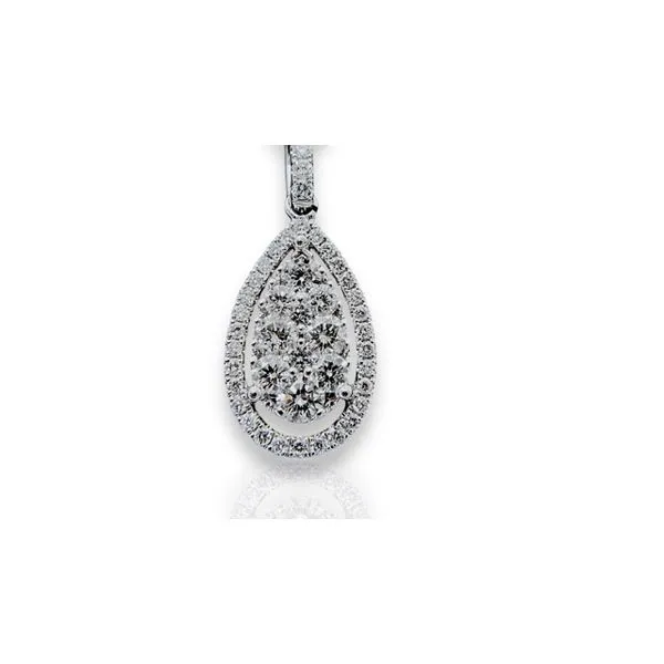 Tear drop diamond pendant.