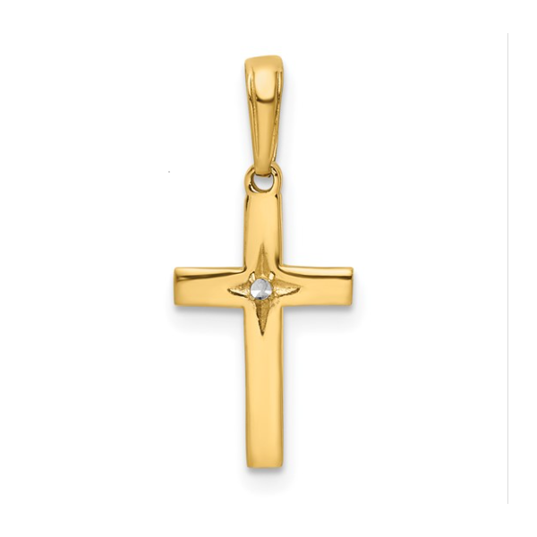 14K Yellow Gold Cross Pendant Javeri Jewelers Inc Frisco, TX