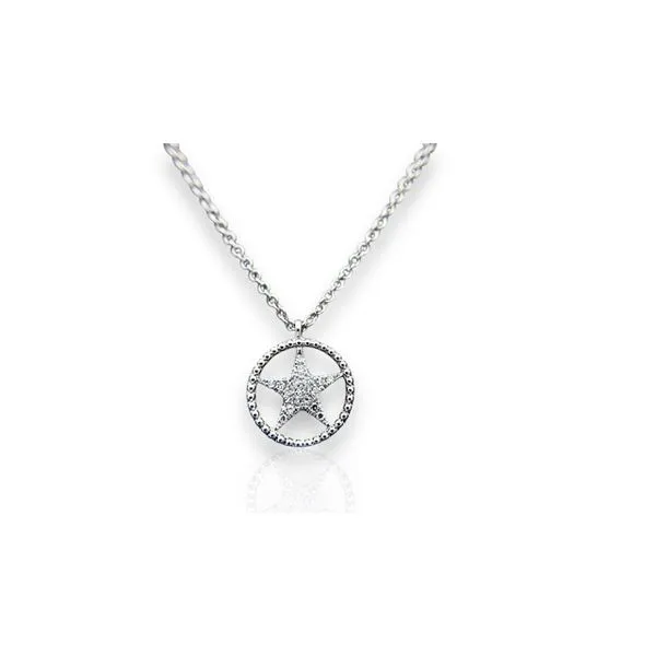 Diamond star necklace.