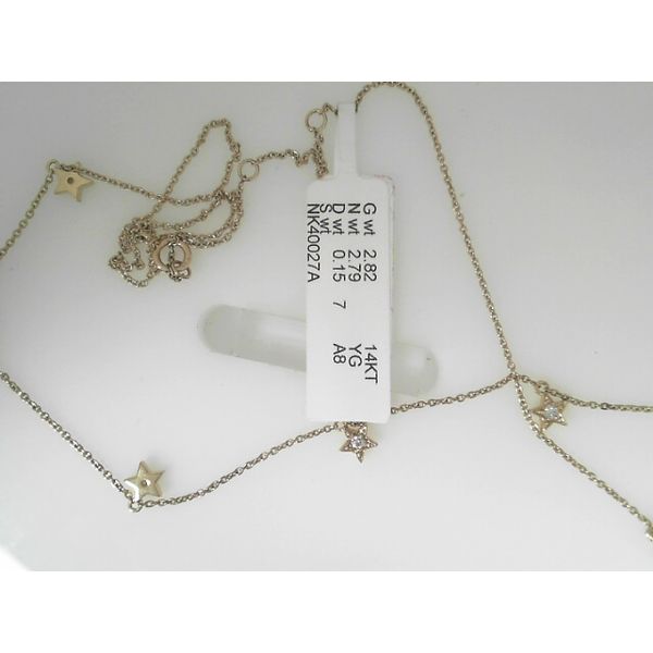 14K Yellow Gold Necklace with 0.15 ct Diamond Javeri Jewelers Inc Frisco, TX