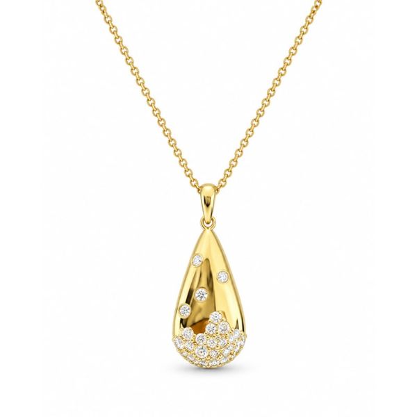 14K Yellow Gold Diamond Teardrop Pendant Necklace – 0.75 CTW Javeri Jewelers Inc Frisco, TX