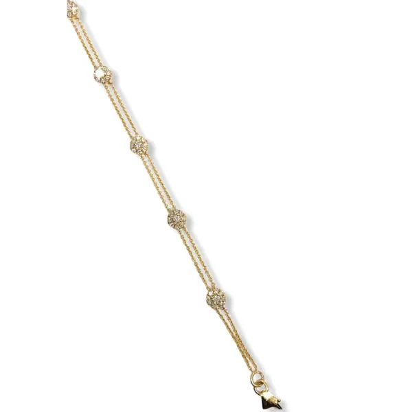 Diamond cluster bracelet