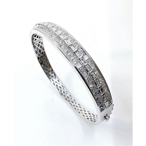 triple row diamond bracelet