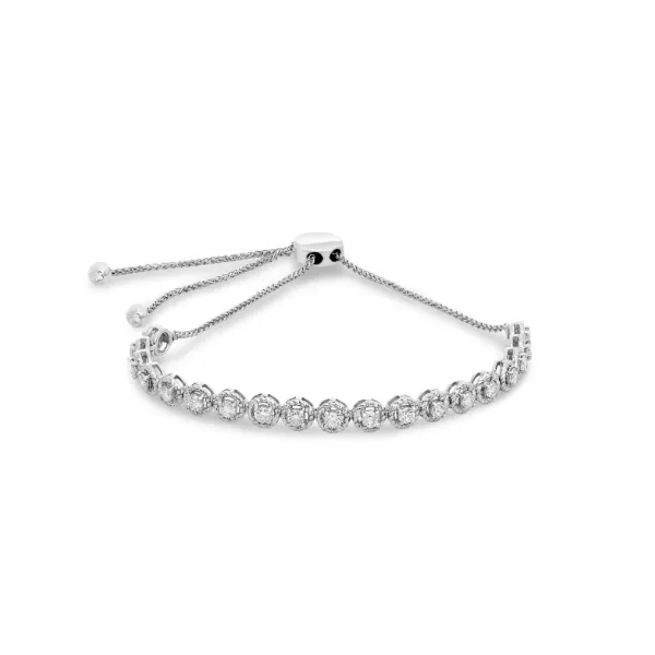 14K White Gold Diamond Bolo Bracelet Javeri Jewelers Inc Frisco, TX