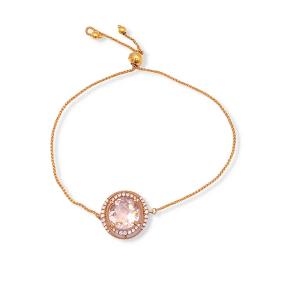 Morganite bracelet in rose gold