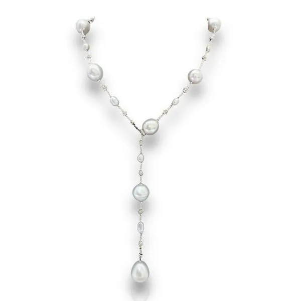 Baroque Pearl Lariat Necklace 
