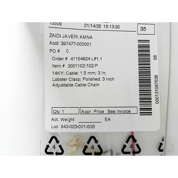 Chain Javeri Jewelers Inc Frisco, TX