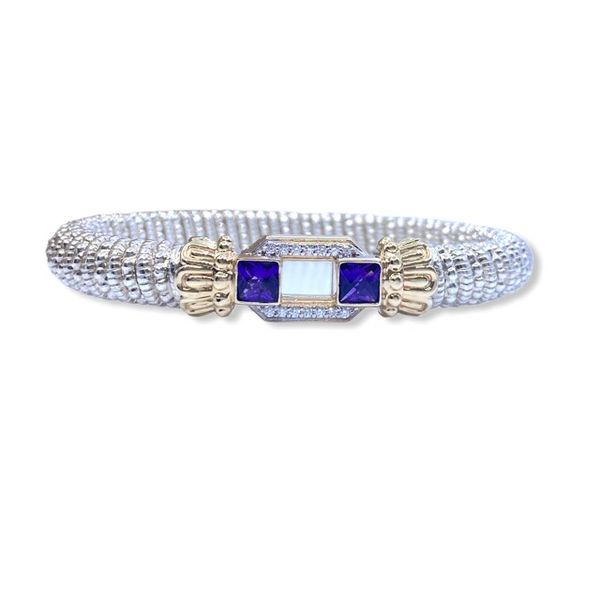 Alwand vahan two tone bangle with amethyst. Javeri Jewelers Frisco