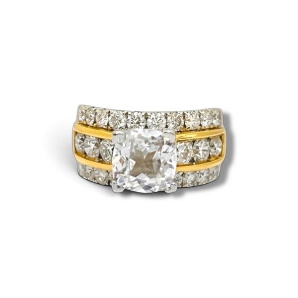 Two-Tone Diamond Engagement Ring | 14K Yellow & White Gold Wide Band Javeri Jewelers Inc Frisco, TX