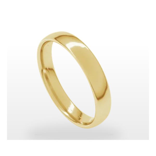 14K Yellow Gold 4mm Comfort Fit Half Round Wedding Band for Men Javeri Jewelers Inc Frisco, TX