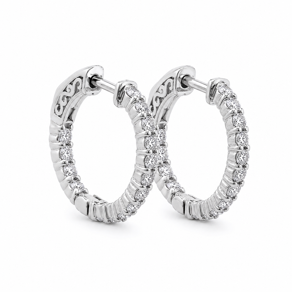 Diamond Hoops Nelson Jewelry, Ltd. Spencer, IA