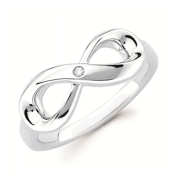 Women's Sterling Silver Infinity Diamond Fashion Ring Oak Valley Jewelers Oakdale, CA