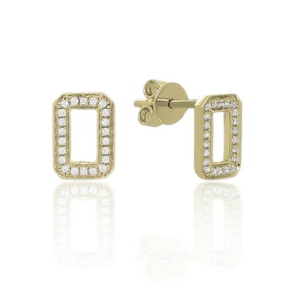14K Yellow Gold Diamond Earrings similar item image